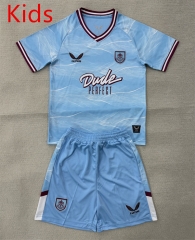 2025-26 Burnley Away Blue Kids/Youth Soccer Uniform-AY