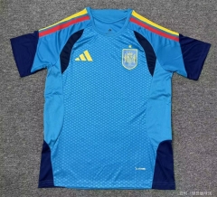(S-4XL)26-27 Spain Blue Thailand Soccer Training Jersey-5493