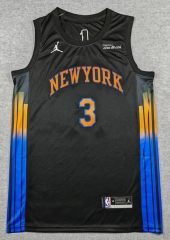 2026 Announcement Version New York Knicks Black#3 NBA Jersey-1380