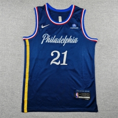 2026 City Version Philadelphia 76ers Dark Blue#21 NBA Jersey-1380
