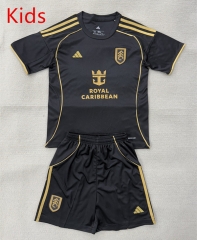 2025-2026 Fulham 2nd Away Black Kids/Youth Soccer Uniform-AY