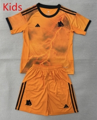 2025-2026 Roma Away Orange Kids/Youth Soccer Uniform-AY