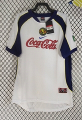 Retro 01-02  Club America 2nd Away White Thailand Soccer Jersey AAA-2851