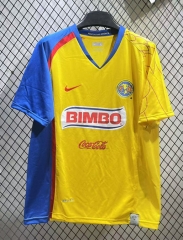 Retro 07-08 Club America  Home Yellow Thailand Soccer Jersey AAA-2851