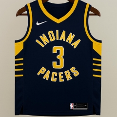 2023 Indiana Pacers Away Navy Blue #3 NBA Jersey-311