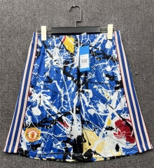 26-27  Manchester United Blue Thailand Soccer Shorts