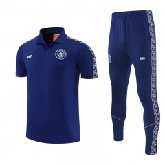 2026-27 Manchester City Royal  Blue Thailand Polo Uniform-4627