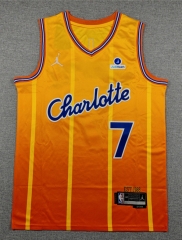 2026 City Version Charlotte Hornets Orange&Yellow #7  NBA Jersey-311