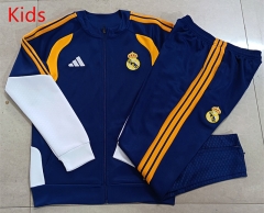 2026-27 Real Madrid Royal Blue Kids/Youth Soccer Jacket Uniform-815