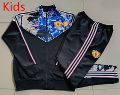 2026-2027 Stone Rose Manchester United Black Kids/Youth Soccer Jacket Uniform-815