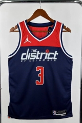 2023 Flyer Edition Washington Wizards Blue Red#3 NBA Jersey-311