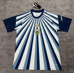 (s-4xl)26-27 Argentina White&Blue Thailand Training Soccer Jersey-4506