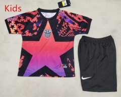 2026-27 USA Goalkeeper Black Red Kids/Youth Soccer Unifrom-507