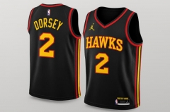 NBA  Atlanta Hawks  Black   #2 Jersey-SN
