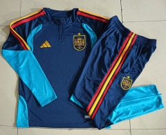 2026-27 Spain Royal Blue Thailand Soccer Tracksuit-815