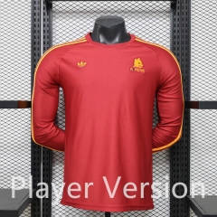 Player Version 2026-2027 Casual Retro Version Roma Red LS Thailand Soccer Jersey AAA-888