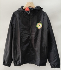 2026-2027 Senegal Black Thailand Trench Coat With Hat -0255