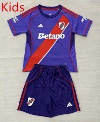 2026-27  River Plate 3rd Away Purple Kids/Youth Soccer Unifrom-6748