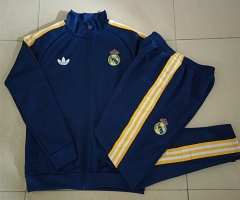 2026-2027 Real Madrid Dark Blue Thailand Soccer Jacket Uniform-815