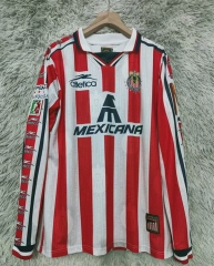 Retro Version 1997-1998 Deportivo Guadalajara Red&White LS Thailand Soccer Jersey AAA-9755
