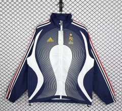 Retro Version 2006-2007 France Blue&White Thailand Trench Coats-3257