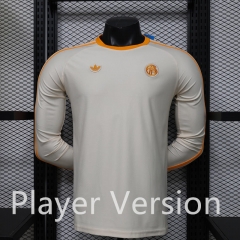 (S-3XL) Player Version 2026-2027 Retro Casual Version Bayern München Beige LS Thailand Soccer Jersey AAA-888