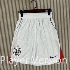 Player Version 2026-2027 England Home White Thailand Soccer Shorts-6149