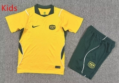 2026-27 Australia Home Yellow Kids/Youth Soccer Uniform-7809
