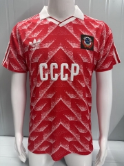 1987-88 Retro Version Soviet Union Red Thailand Soccer Jersey AAA-503