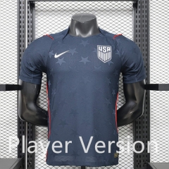 Player Version 2026-2027 USA Away Black Thailand Soccer Jersey AAA-888