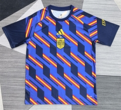 (S-4XL) 2026-2027 Spain Blue Thailand Soccer Training Jersey-4927
