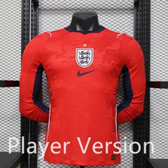 Player Version 2026-27 England  Away Red LS Thailand Soccer Jersey AAA-888