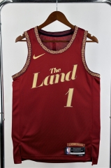 2024 City Edition Cleveland Cavaliers #1 Red NBA Jersey-311