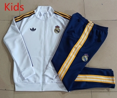 2026-2027 Real Madrid White Kids/Youth Soccer Jacket Uniform-815
