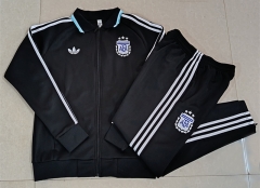 26-27 Argentina Black Thailand Soccer Jacket Uniform-815