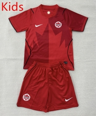 2026-2027 Canada Home Red Kids/Youth Soccer Uniform-AY
