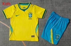 2026-2027 Brazil Home Yellow Kids/Youth Soccer Uniform-9484