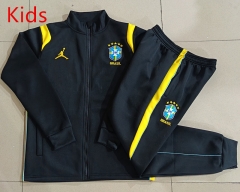 2026-2027 Brazil Black Kids/Youth Soccer Jacket Uniform-815