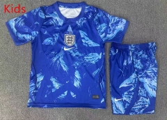 2026-2027 England Goalkeeper Blue Kids/Youth Soccer Uniform-6149