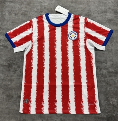 (S-4XL) 2026-2027 Paraguay Home Red&White Thailand Soccer Jersey AAA-4506