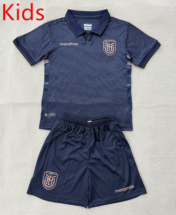 2026-2027 Ecuador Away Royal Blue Kid/Youth Soccer Uniform-AY
