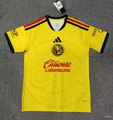 (S-6XL) 26-27 Club América Home Yellow Thailand Soccer Jersey-5378