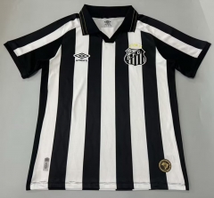 (S-4XL) 2026-2027 Santos FC Away Black White Thailand Soccer Jersey AAA-5668