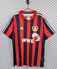 Retro version 01-02 Bayer 04 Leverkusen Home Black&Red Thailand Soccer Jersey AAA-3257