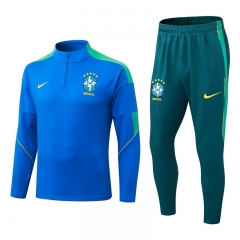 2026-2027 Brazil Colour Blue Thailand Soccer Tracksuit-411