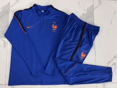 2026-2027 France Color Blue Thailand Soccer Tracksuit-815