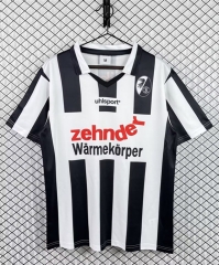 94-95 Retro version Freiburg Away White Black Soccer Uniform-3259