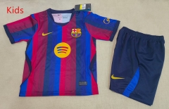 6-27 Barcelona Home Red&Blue Kids/Youth Soccer Uniform-507