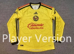 (s-4xl)Player Version 26-27 Club America Home Yellow LS Thailand Soccer Jersey AAA-5492