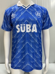 Retro Version 89-90 Karlsruher SC Home Blue Thailand Soccer Jersey AAA-503